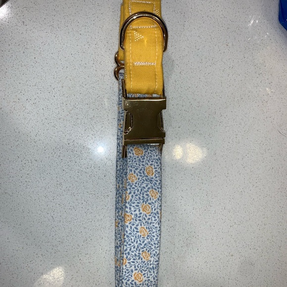 NEW - Beautiful Dog Collar - Two Toned, Yellow & Blue - Size:Large 18 - 22inch - Picture 10 of 14